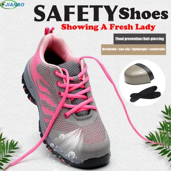Size 35-46 Unisex Work Boots Breathable Safety Shoes Air Mesh Steel Toe Boots Work Shoes Men Footwear Outdoor Safety Boots 2018 big size men fashion breathable steel toe cap working safety shoes genuine leather slip on tooling boots protection footwear