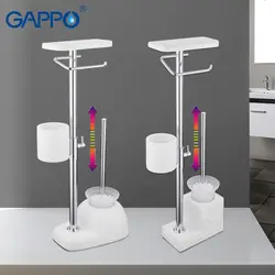 GAPPO держатели туалетной щетки Свободно Стоящая Ванная комната Держатели туалетной щетки с бумажными держателями полка для туалета