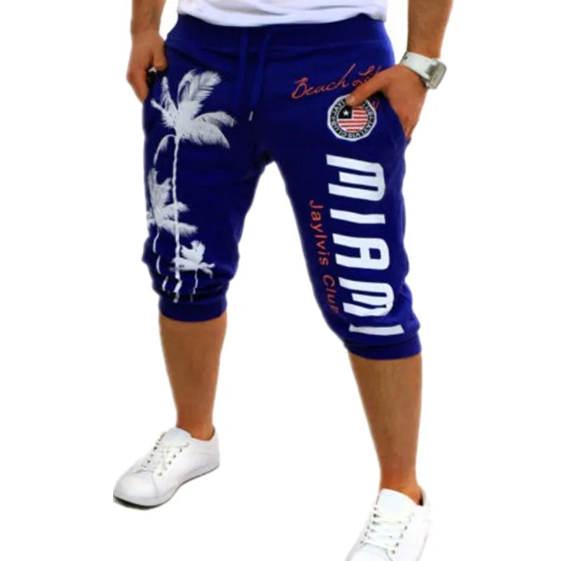 2016 Summer Men Shorts Brand Design Coconut Tree Print Short Beach Trousers Mens Casual Shorts Harem