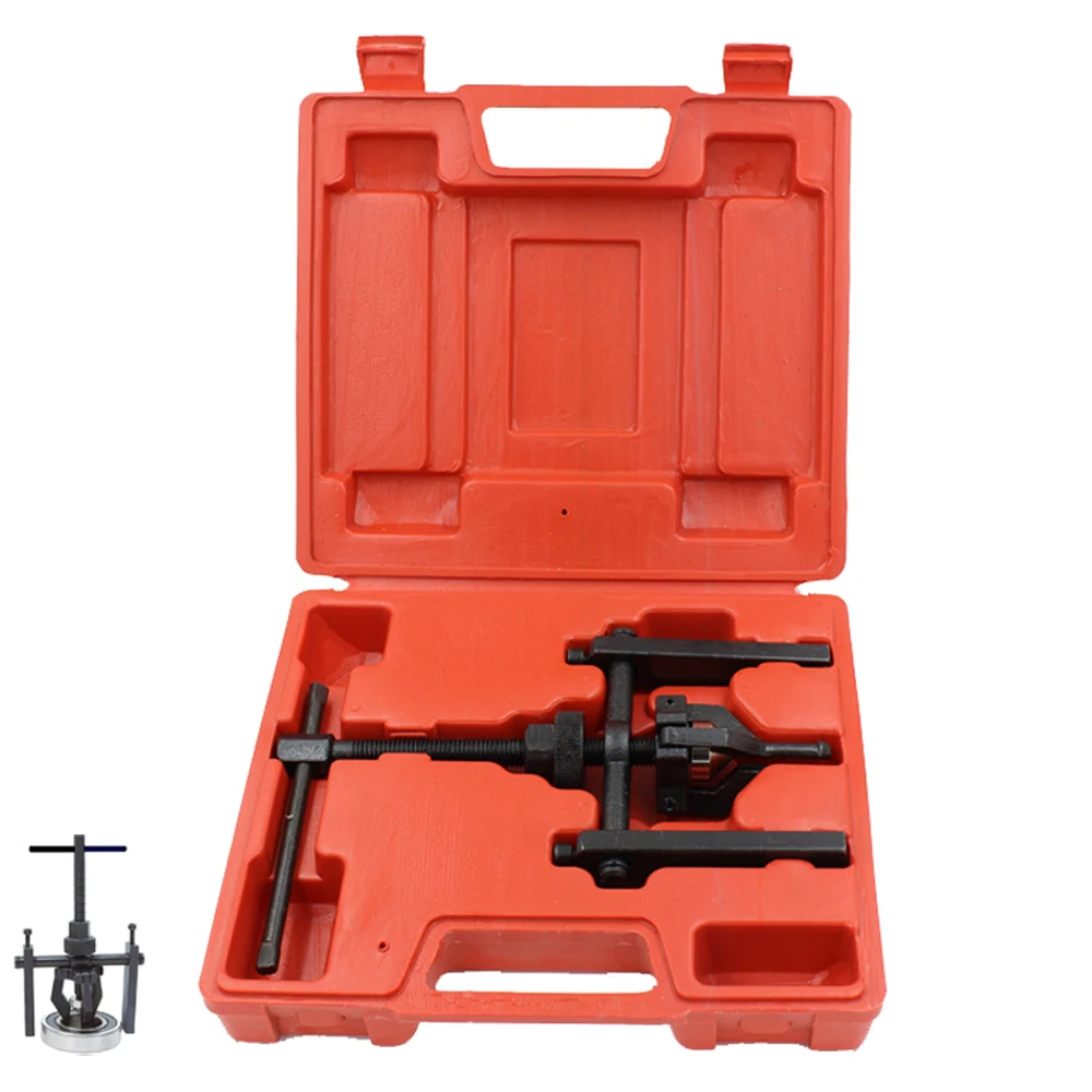 3-Jaw Pilot Inner Bearing Puller Remover Hand Extractor Hand Tool Removal Kit with PVC Case two jaw bearing puller adjustable two jaw puller remover for removal bearing gears pulley flywheel