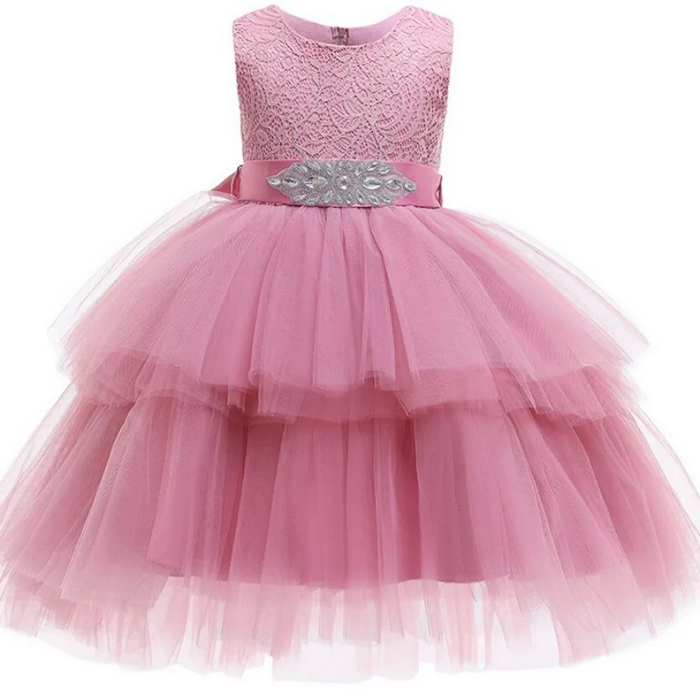 

Big Girls Dresses KidS Girls First Communion Dresses Tulle Lace Wedding Princess Costume For Junior Children Clothes 3-12 Years