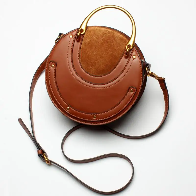 Кожаные сумки женские сумки из натуральной кожи через плечо для женщин сумка через плечо sac основной femme de marque Роскошные cuir - Цвет: Dark brown