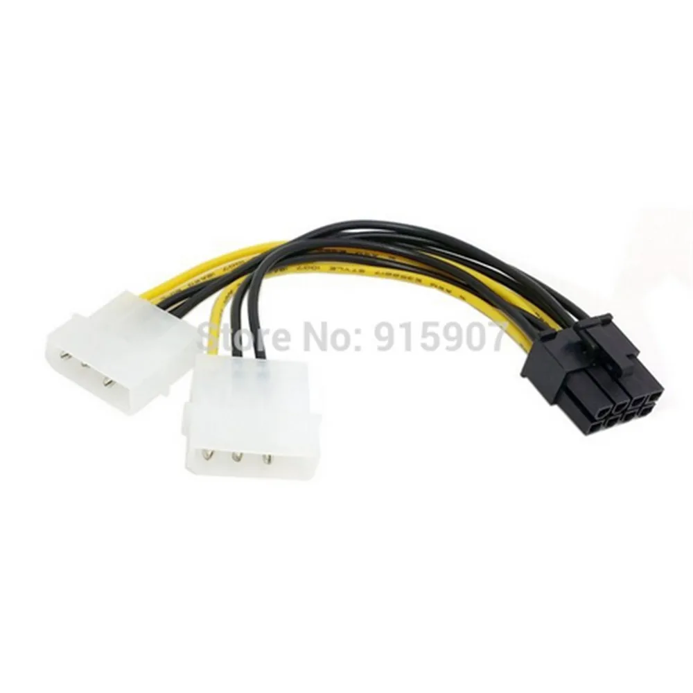 Двойной кабель питания Molex 4pin IDE 8 Pin PCI E для видеокарты Asus MSI VGA|ide to pin|power lead8 pin pci-e |