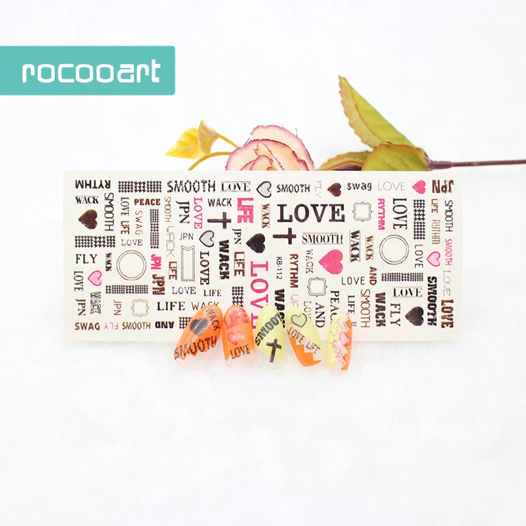 Rocooart DIY переводные наклейки для ногтей цветные фиолетовые фантастические цветы s