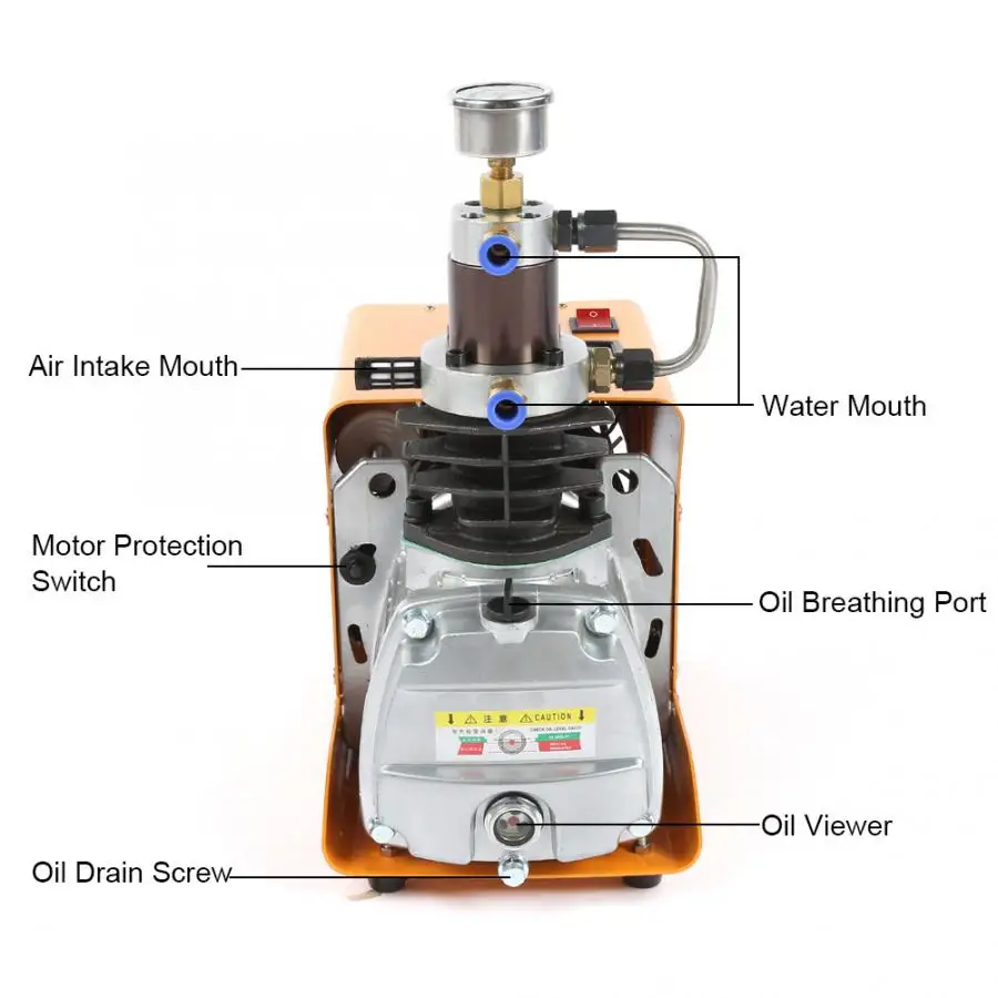 0-40MPa 1800W Electric High Pressure Air Compressor Pump 70dB With EU US Plug