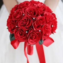 IFFO высокого класса пользовательских свадебное руки, держащей цветы красивые руки с цветами в руках diamond перл DIY украшения