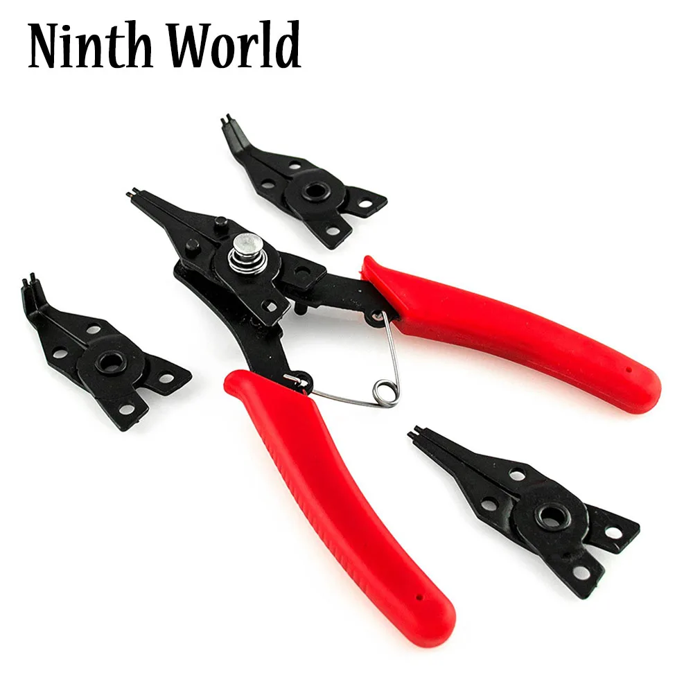 4 in 1 Snap Ring Pliers Combination Retaining Circlip Clip Tool Set For