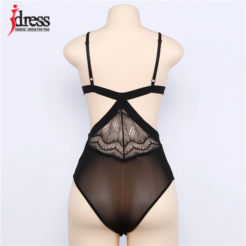 IDress Cut Out Sexy Lace Bodysuit Rompers Women Jumpsuit Sleeveless Beach Summer Bodysuits White Black Mesh Body Top Overalls (1)
