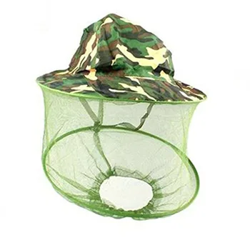 

Camouflage Pattern Fishing Mosquito Hat Night Fishing Tent Cap Insects Cap Fishing Gear Outdoors Beekeeping Protection