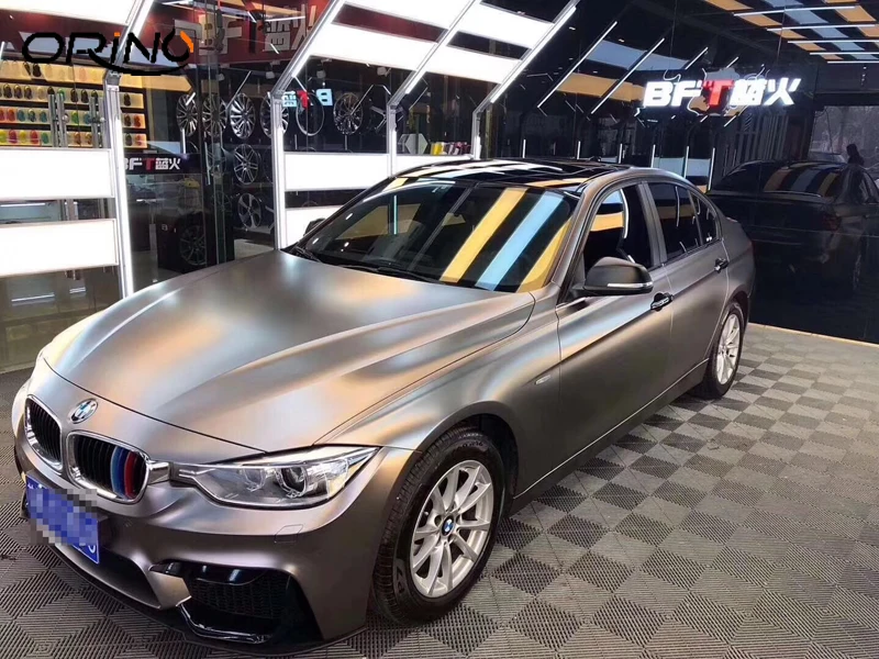 Grey Pearl Metallic Vinyl Film Wrap-3