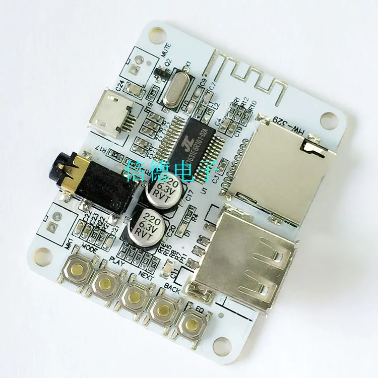 

Bluetooth Audio Receiver board with USB TF card Slot decoding playback preamp output A7-004 5V 2.1 Wireless Stereo Music Module