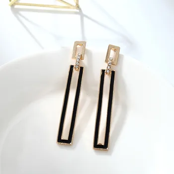 

Korean Style Rhinestone Earrings Simple Design Geometric Earrings Drop Earrings For Women Gold Statement Jewelry Bohemian Brinco