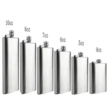 6 Sizes Stainless Steel Liquor Hip Flask Pocket Alcohol Whiskey Liquor Screw Cap + Funnel JAN19