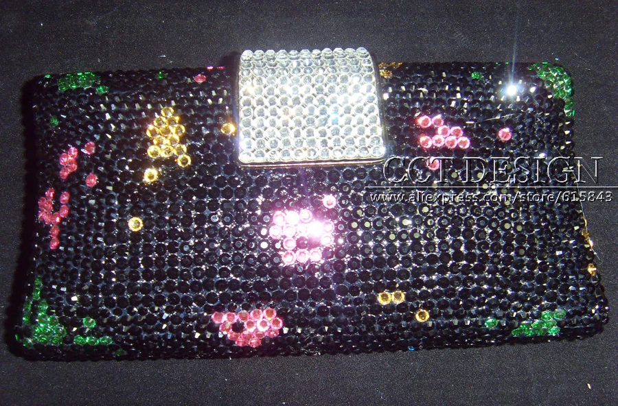 

black Rhinestone Clutches Ladies' Shoulder Bags Evening Bag Handbags something pink Purses for wedding bridal party
