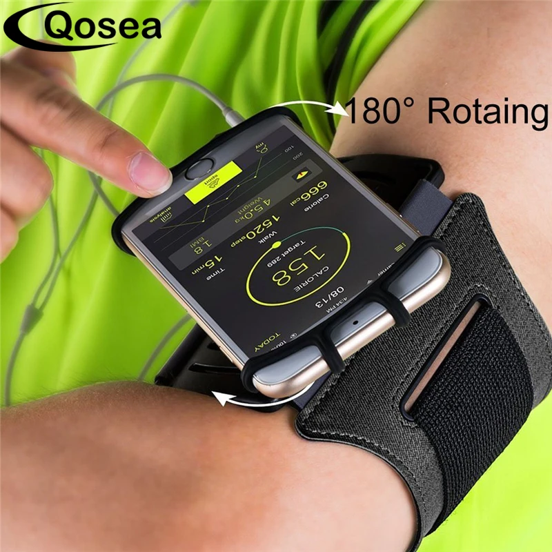 

Qosea Running Sports Armbands Workout Universal Armlet Arm Band Case Direct Touch For iPhone 8 Plus X Samsung S10 Huawei P30 Pro