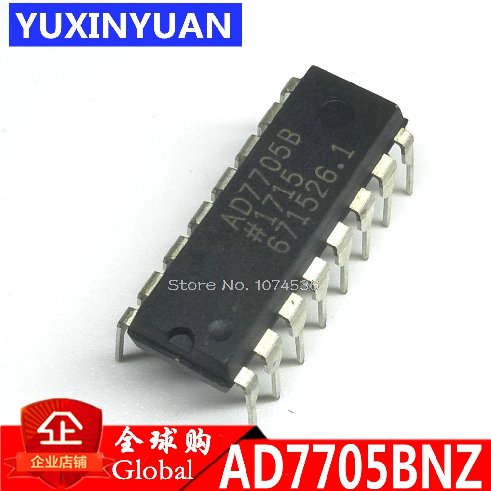 AD7705BNZ AD7705BN AD7705B AD7705 DIP 10 шт./лот 3В/5В 1 мВт 2-/3-канальный 16-битный Sigma-Delta ADCs |