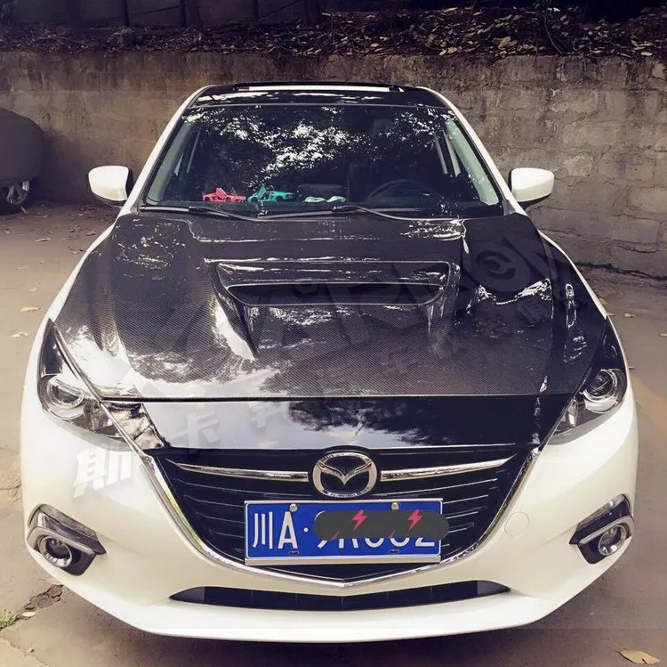 XCARBON Mazda3 Axela Carbon Fiber lightweight hood , 2014+ Mazda 3 ... XCARBON Mazda3 Axela Carbon Fiber lightweight hood , 2014+ Mazda 3 ...