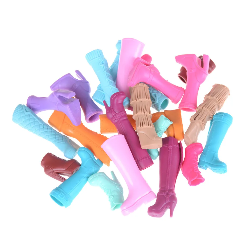 

1 Pair Mixed Style Fashion Bandage Bow High Heel Sandals Boots Assorted Doll Shoes For Doll Dolls Accessories Toys