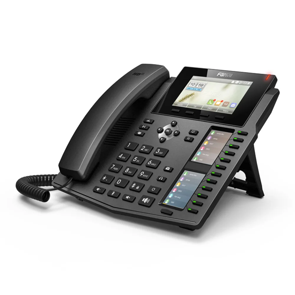 Fanvil X6 IP телефон высокого класса предприятия Настольный телефон HD голос с 6 SIP линий и 2 интеллектуальных DSS Key Mapping color LCDs