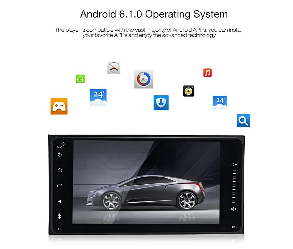 Clearance Universa 2 din 7 inch Android car radio player Touch Screen with bluetooth wifi GPS navigation for toyota camry corolla2008 2009 3