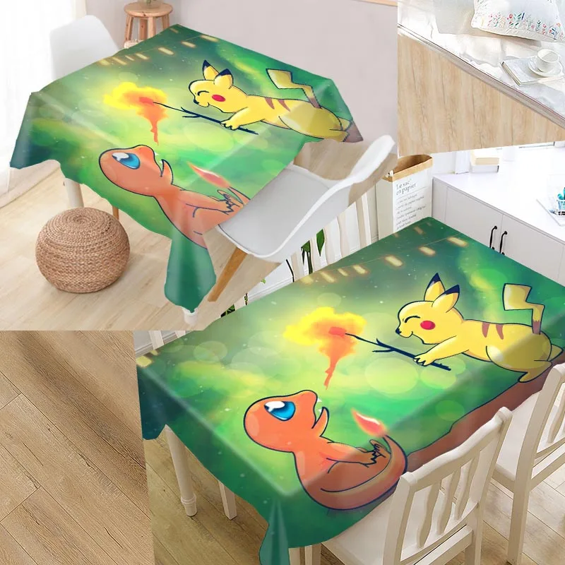 

Custom pokemon Tablecloth Square /Rectangular Tablecloth For Wedding Table Cloth Cover TV Covers Tea Tablecloth
