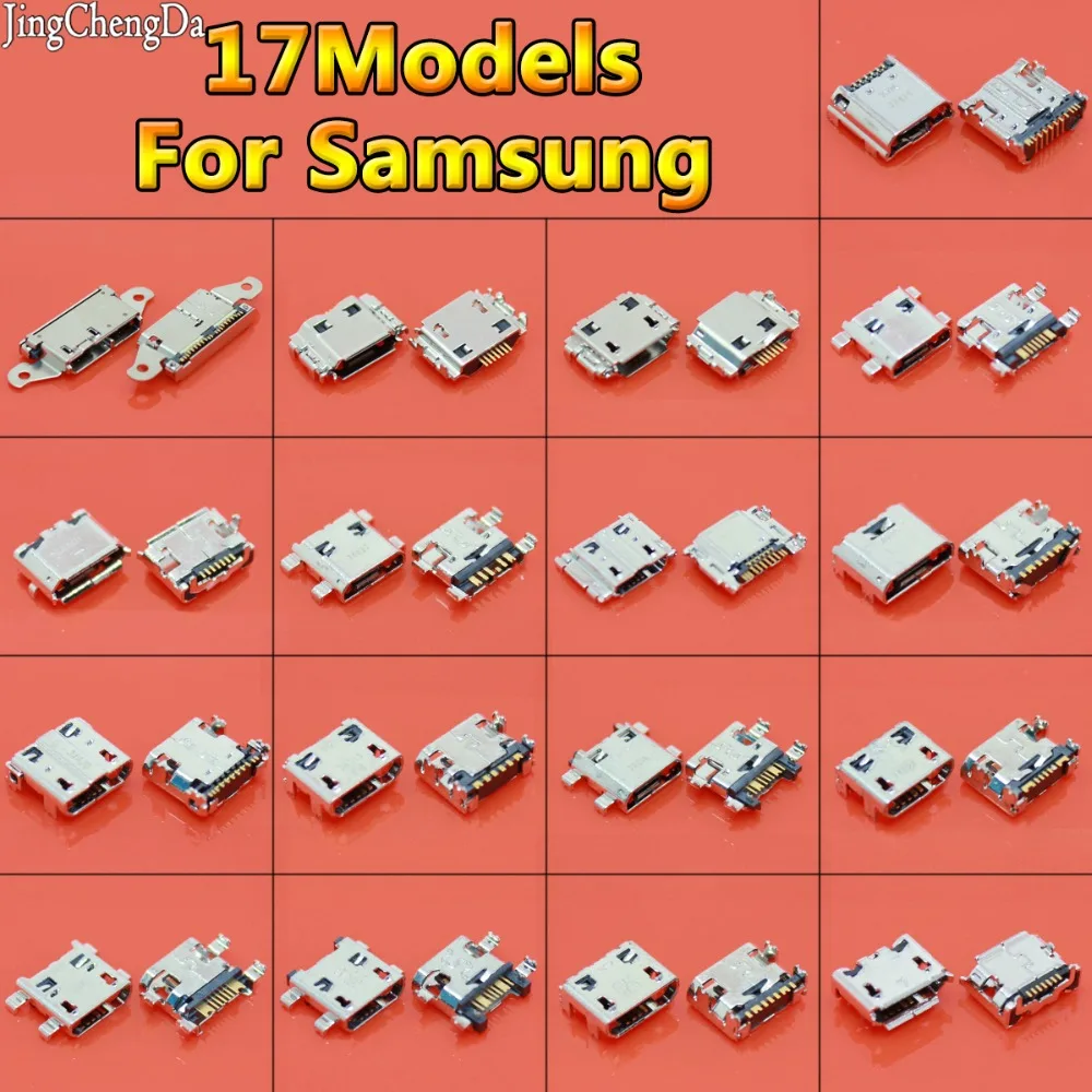 JCD 17 моделей шт./лот Micro USB разъем для зарядки Samsung I9200 I9000 S5830 S7562 S8500 i8160