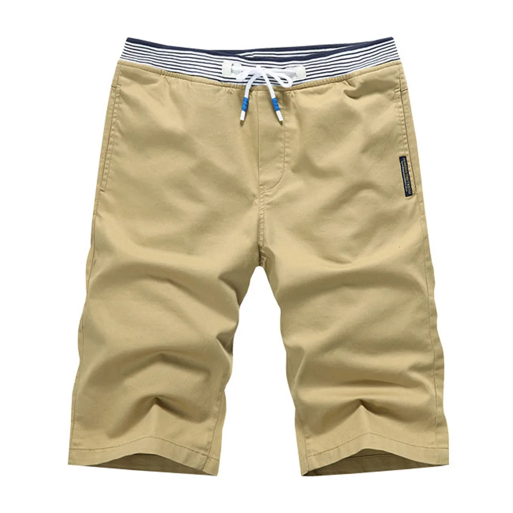 Мужская одежда, мужские летние модные повседневные однотонные свободные удобные спортивные пляжные шорты, мужские летние шорты, прямые стильные 15 июня