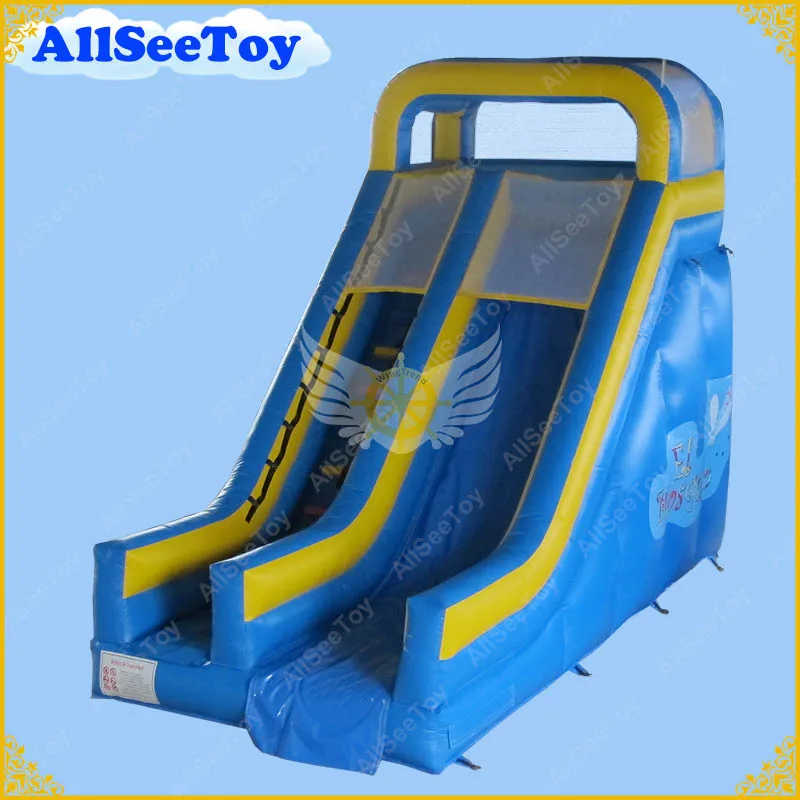 

Big Inflatable Blue One Slide,PVC Tarpaulin Material Jumping Castle