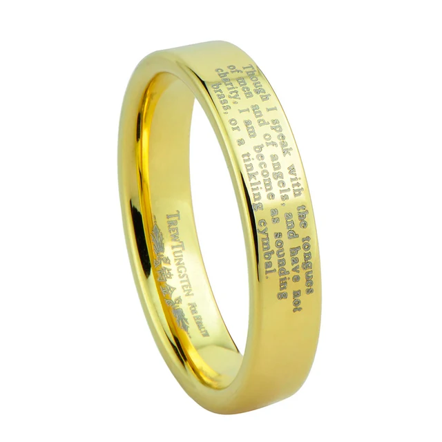 Flat Polished Finish Laser Engraved Gold Tungsten Carbide Wedding Flat Polished Finish Laser Engraved Gold Tungsten Carbide Wedding Rings Width 4mm Turi0006gl Custom