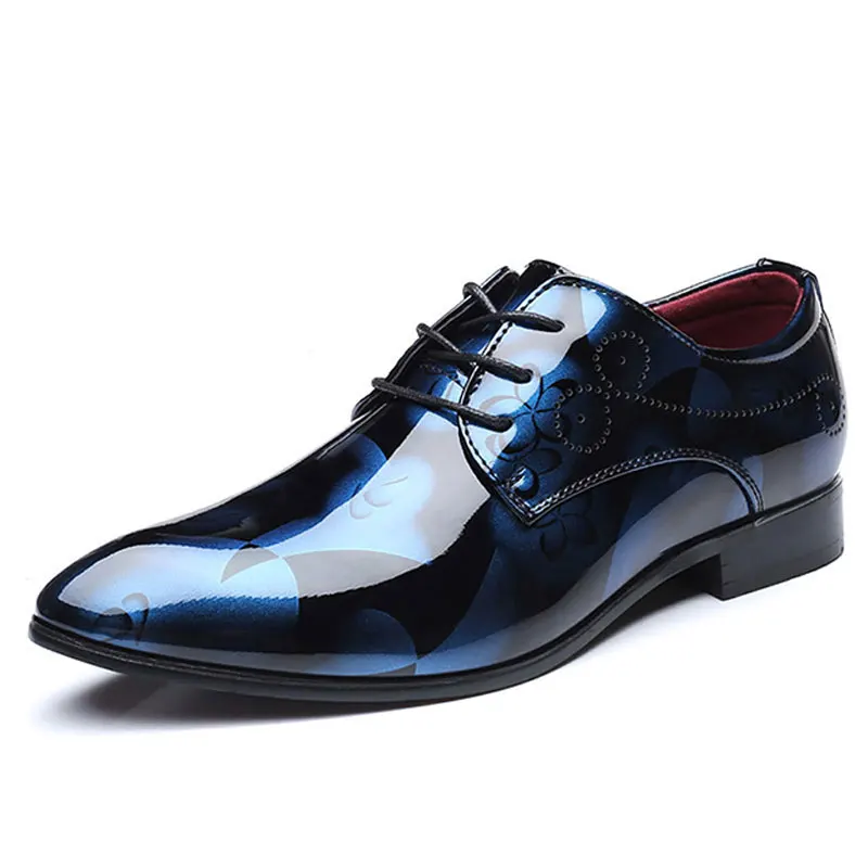 

Sneakers 2018 Newest Design Loafers Mens Shoes Casual Luxury PU Leather Floral Lace-up Driving Shoes Men mocassin homme