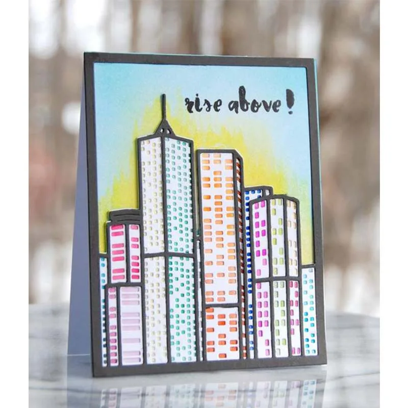 

Financial Building Layered Metal Cutting Dies For Scrapbooking Embossing Decorative Crafts Supplies DIY Paper Cards New 2018 Die