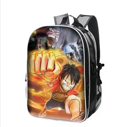 

High Q NEW FASHION anime one piece pu leather backpack preppy style travel bag