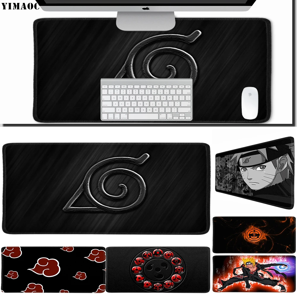 

YIMAOC 30*70 cm Large Mouse Pad Gamer Mousepad Rubber Gaming Desk Mat with Locking Edge Sasuke Naruto