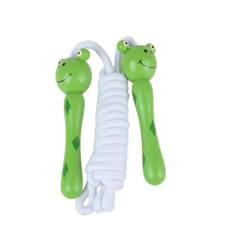 1Pc Cartoon Animals Wooden Handle Jumping for Kids Skipping Rope Boys Girls Fitness Exercise Sport Equipment gift|jumping kids|jumping animaljump kid