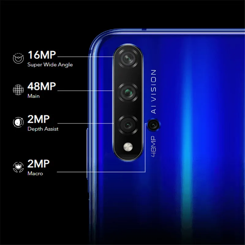 Оригинальный HONOR 20 мобильный телефон 8 Гб 128 ГБ 6 26 дюймов Kirin 980 Восьмиядерный Android 9