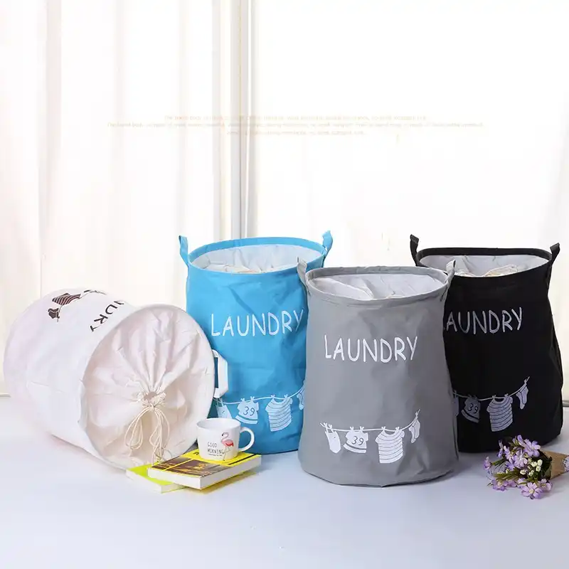 Toy Large Storage Bins Folding Cylindric Waterproof Of Coating Folding Cylindric Waterproof Of Coating