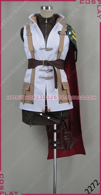 

FINAL FANTASY XIII FF 13 FFXIII Lightning Eclair Cosplay Costume Halloween Uniform Outfit Top+Pants+Belt+Sleeves Custom-made