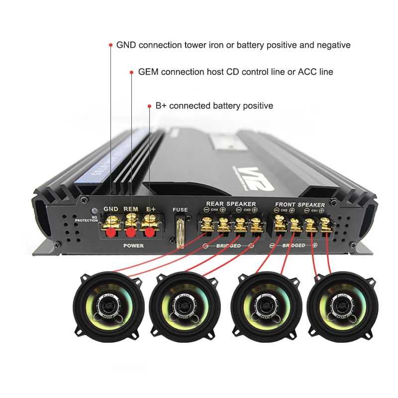 I Key Buy Super Power 3800w 12v Mosfet Car Amplifier Full Range 4