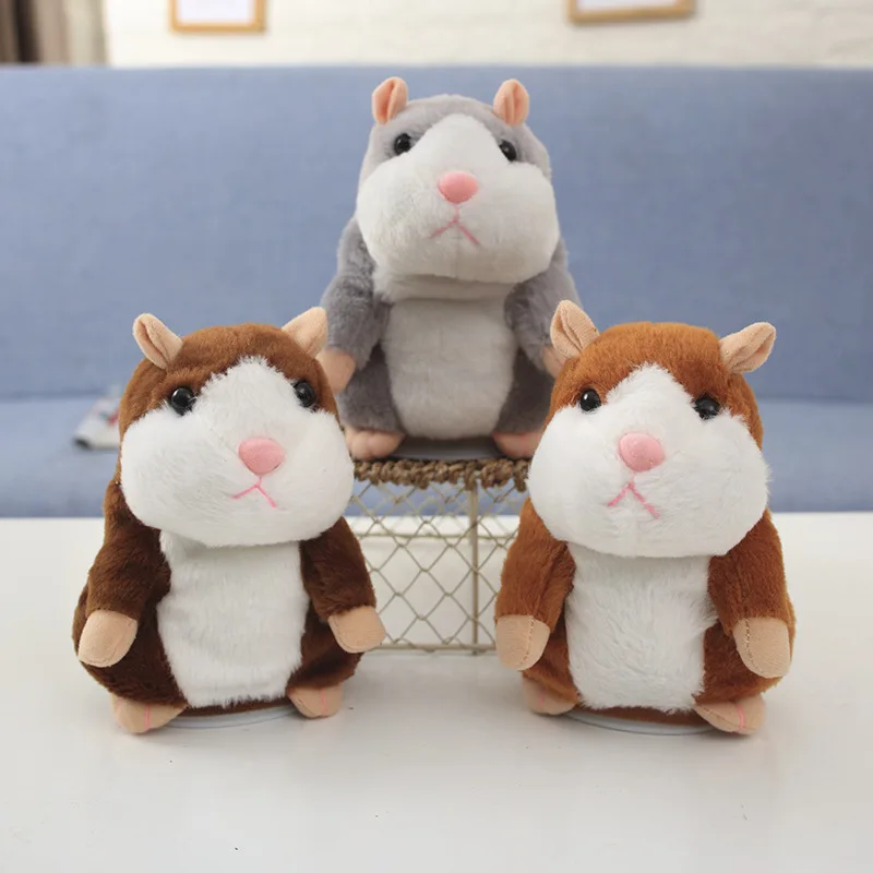 Animal de Estimação Bonito Falando Hamster Brinquedo Elétrico Pelúcia Brinquedos Gravação Som Repetir Educativo Crianças Presente Natal Dropshipping 15 High Quality Brinquedos e hobbies
