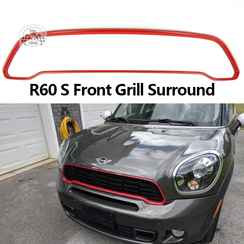 

Brand New ABS Plastic UV Protected Mini Ray Style Red Front Grille Surround For mini countryman S R60 Only(1Pcs/set)