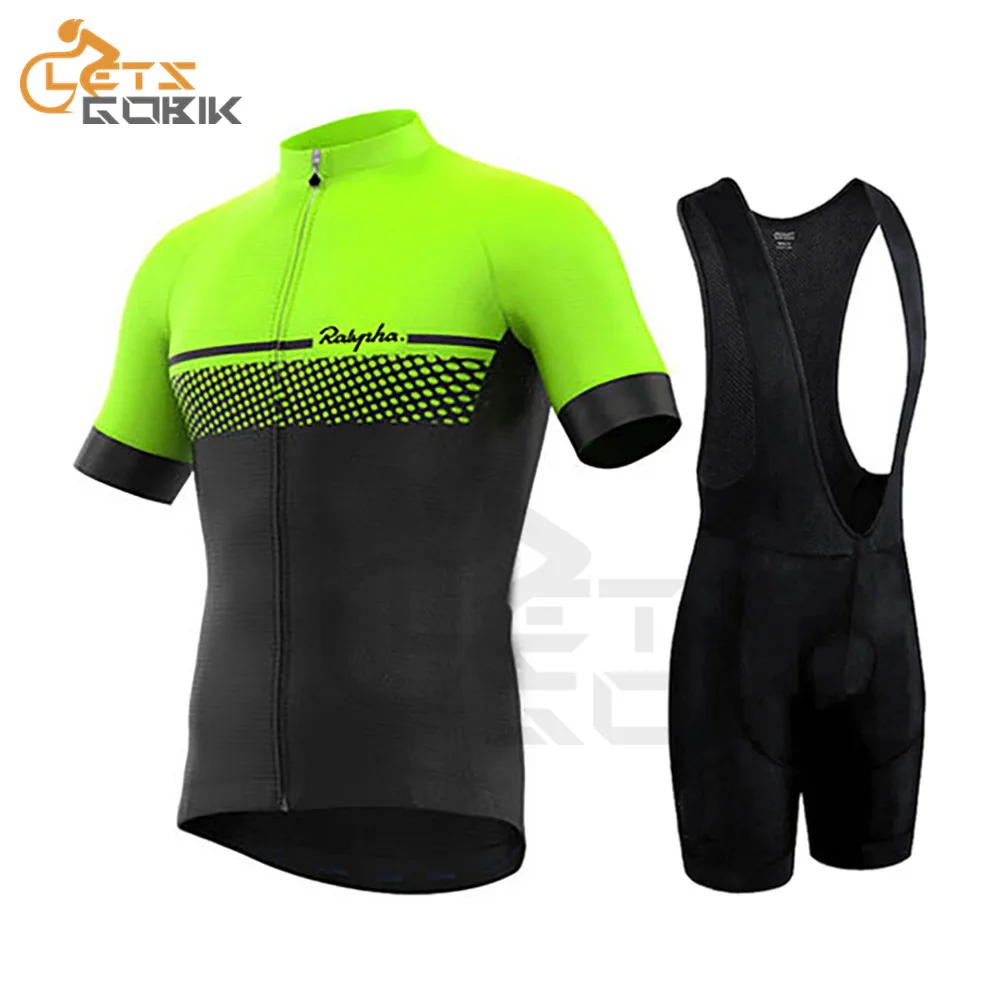 

2019 Green Bicycle Team Short Sleeve Maillot Ciclismo Men's Cycling Jersey Summer Breathable Quick Drying Cycling Clothing Sets