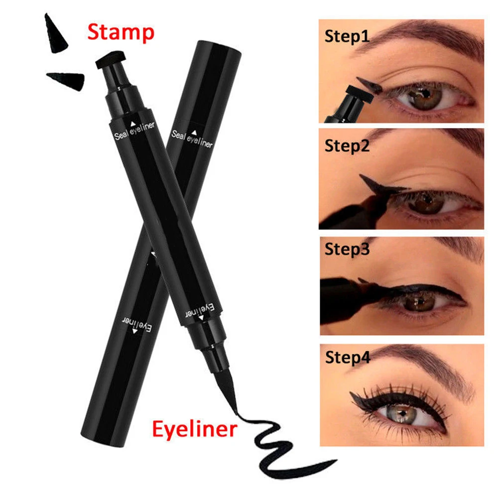 

1 PC Black Eyeliner Liquid Pencil Eyeliner Stamp Long Lasting Cat Eye Wing Style Eyes Pencils Makeup Eye Liner Stamps Cosmetics
