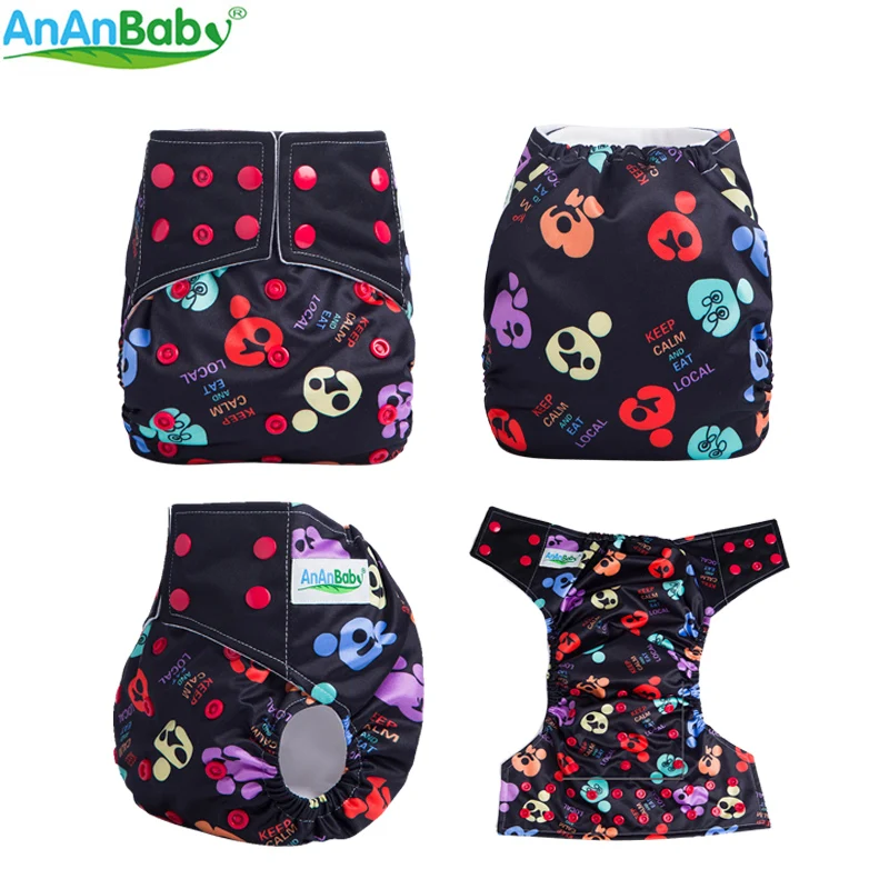 Ananbaby AIO тканевый подгузник многоразовый детские подгузники Sewning 1 шт. микрофибры