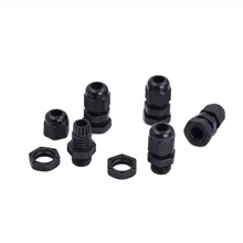 20 штук PG7 резьба полиамидный кабельный ввод Разъем провода Водонепроницаемый Регулируемый M12 Пластиковые кабельный сальник редуктор черный серый