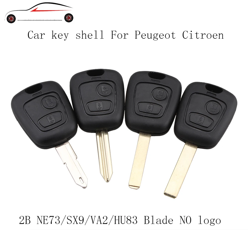 

GORBIN 2 Buttons Remote Car Key Fob Case For PEUGEOT For Citroen PARTNER HU83/VA2/NE73/SX9 Blade
