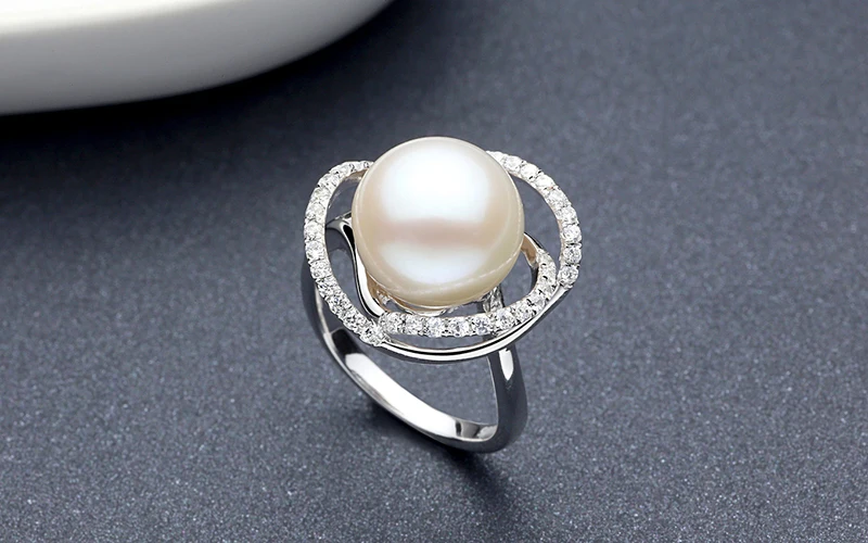 TZ10121WR silver pearl ring