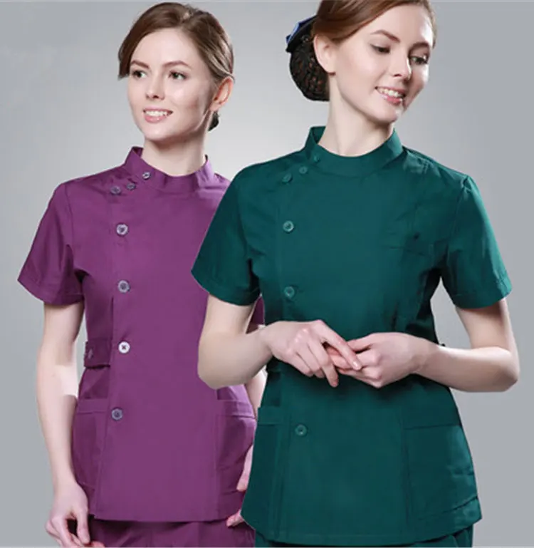 WICCON Летний Модный женский медицинский набор одежды для больниц, распродажа, дизайнерская тонкая рабочая одежда, однотонная униформа медсестры для салона красоты