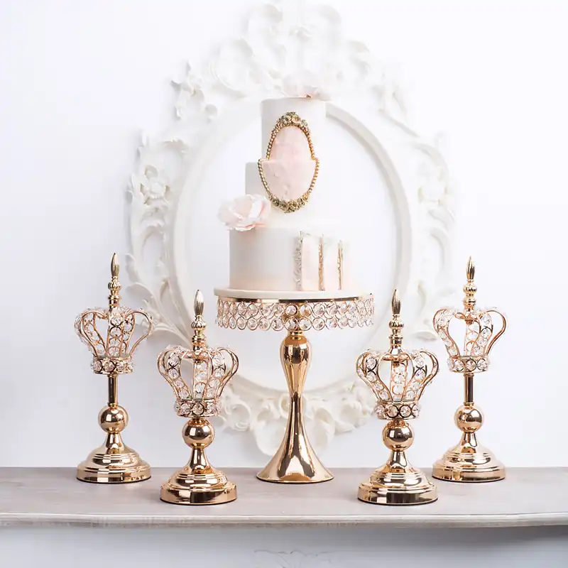 Home Crafts Ornament Luxury Wedding Candlestick Lace Crown Candle