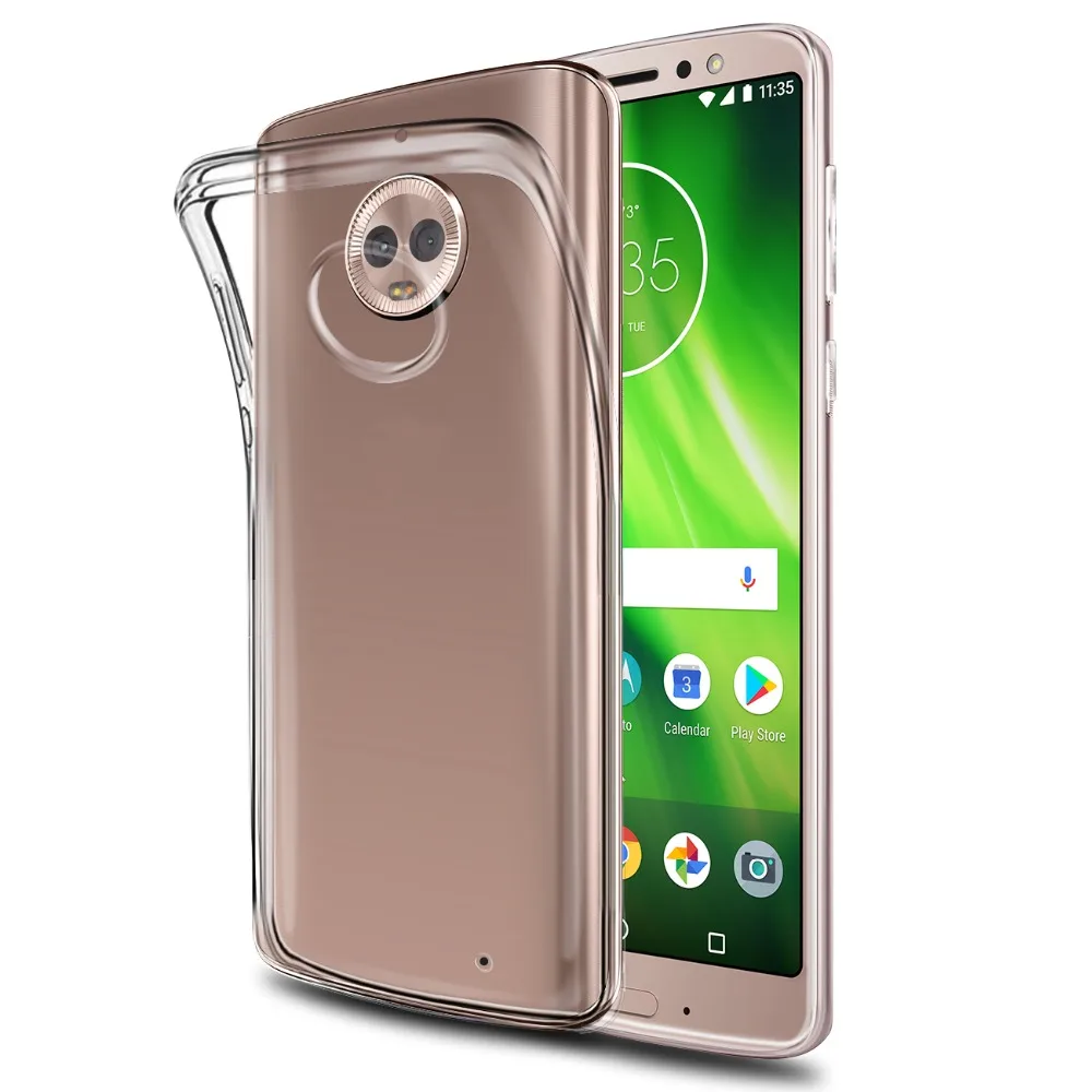 

Lenovo TPU Case For Motorola Moto G6/G6 Plus/E4/E4 Plus/C/C Plus, Ultra Thin Clear Transparent Soft Flexible Back Cover