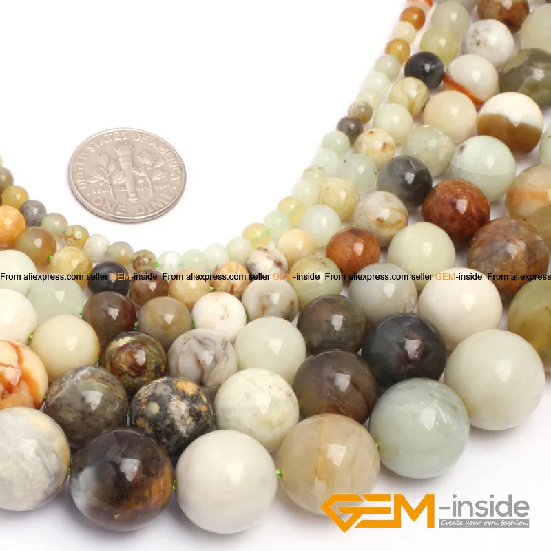 

Round Natural Jad Beads Selectable Size: 4mm To 14mm,Natural Stone Bead, DIY Bead For Bracelet Making Strand 15" Free Shipping